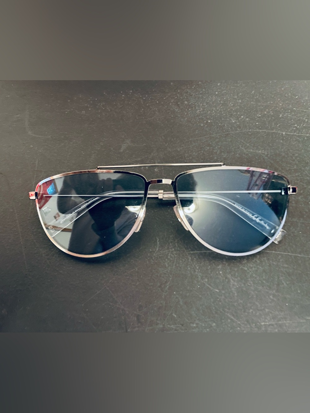 Authentic Givenchy Silver Metal Aviator Sunglasses, 4G Logo Hinge, Made in Italy